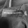 Load image into Gallery viewer, Brandon Maxwell Black / Silver Zipper Detail Sleeveless Crepe Gown / Maxi Dress
