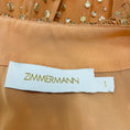Load image into Gallery viewer, Zimmermann Caramel / Gold Sheer Dolman Sleeve Lurex Wrap Midi Dress

