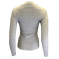 Load image into Gallery viewer, Peserico Grey / Silver Monili Beaded Detail Long Sleeved Ribbed Cotton Top

