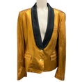 Load image into Gallery viewer, Dolce & Gabbana Bronze Metallic Tuxedo Style Leather Blazer
