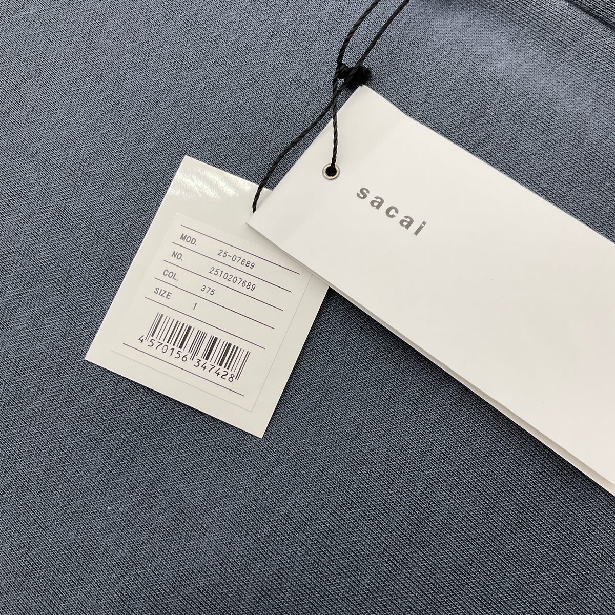 Sacai Grey Cap Sleeve Sweatshirt Dress with Flounce Hem