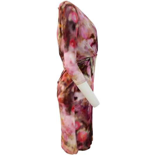 Matthew Williamson Magenta Multi Watercolor Floral Dress