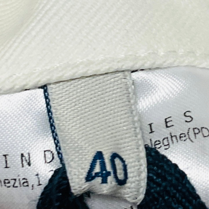 Moncler White Cotton Wrap Midi Skirt with Logo Belt