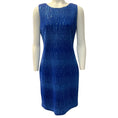 Load image into Gallery viewer, St. John Cobalt Blue Shimmer Knit Sleeveless Dress

