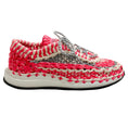 Load image into Gallery viewer, Valentino Pink / White Spiral Knot Macrame Sneakers
