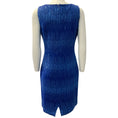 Load image into Gallery viewer, St. John Cobalt Blue Shimmer Knit Sleeveless Dress
