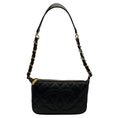 Load image into Gallery viewer, Chanel Black / Gold Hardware CC Logo Quilted Caviar Leather Timeless Pochette Shoulder Bag
