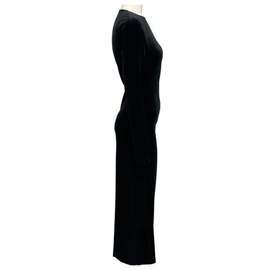 Toteme Black Twisted Velvet Dress