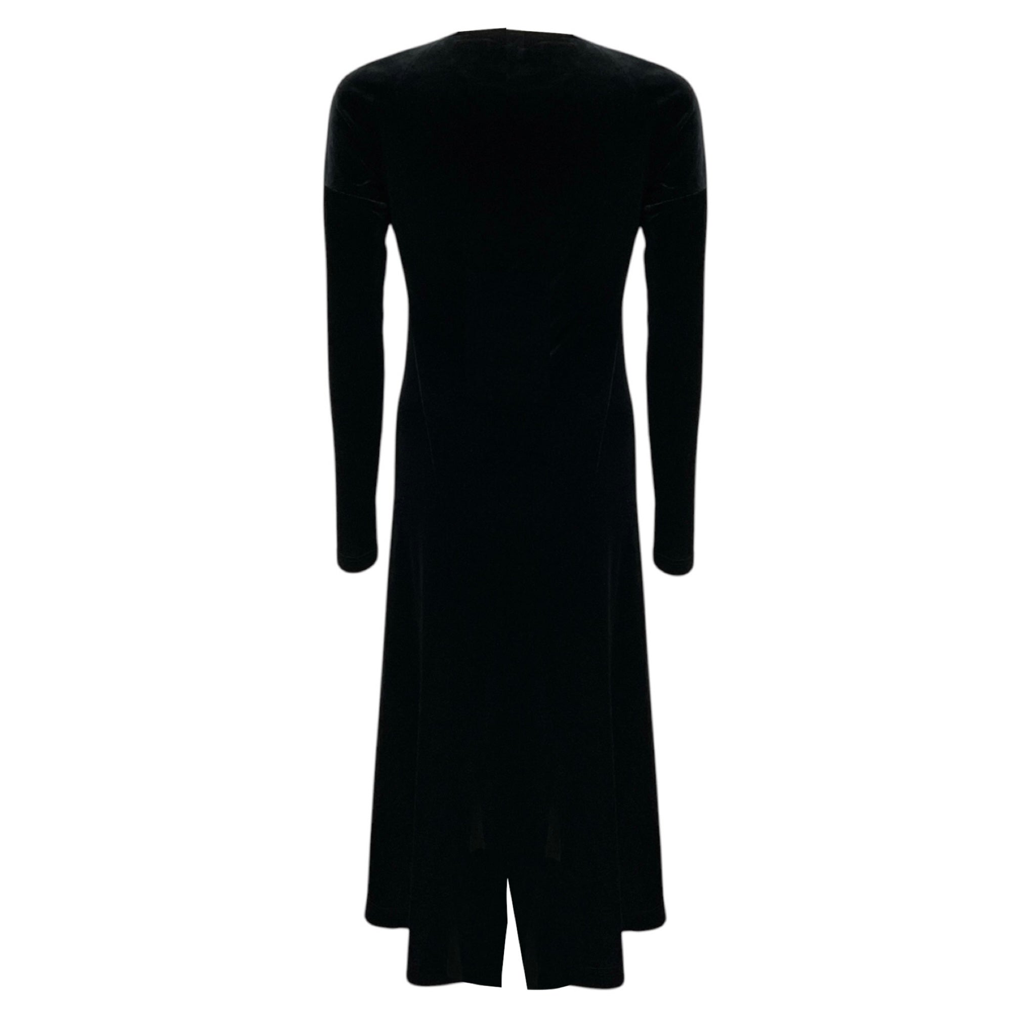 Toteme Black Twisted Velvet Dress