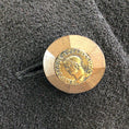 Load image into Gallery viewer, Yves Saint Laurent Rive Gauche Vintage Black / Gold Buttoned Velvet Trimmed Mid-Length Coat
