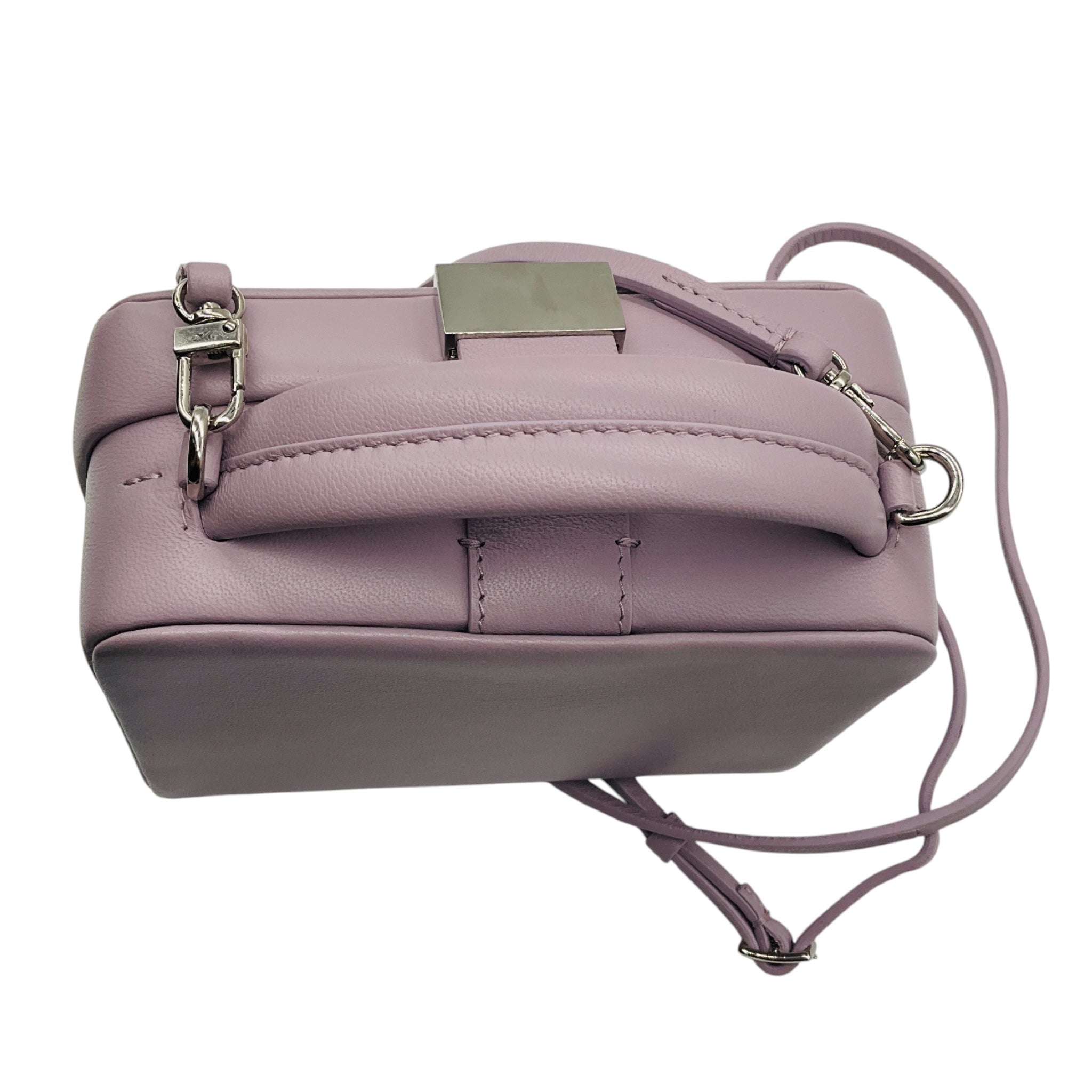 Theory Lavender Soft Nappa Leather Soft Cube Crossbody Bag