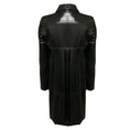 Load image into Gallery viewer, Burberry Black Shimmer Iridescent Button Front Goatskin Leather Coat
