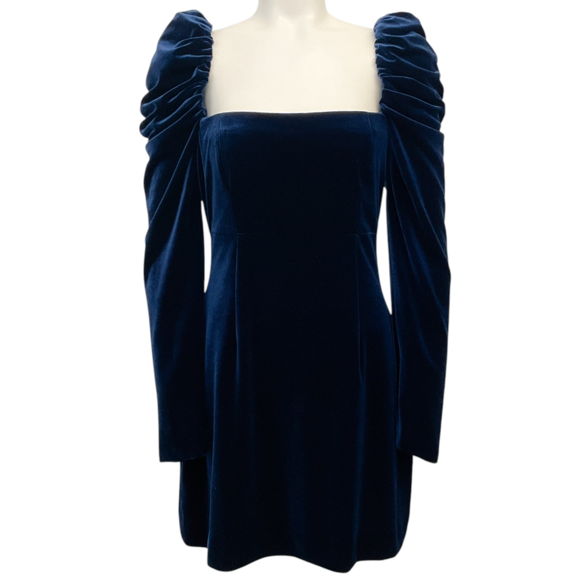 Cara Cara French Blue Velvet Laurenne Mini Dress
