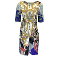Load image into Gallery viewer, Etro Blue Multi Printed Short Sleeved Stretch Jersey Dress
