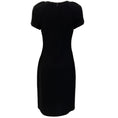 Load image into Gallery viewer, St. John Black Knit Crepe Cap Sleeve Dress
