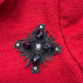 Load image into Gallery viewer, Oscar de la Renta Red Wool Boucle Jacket with Brooch Embellishment
