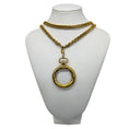 Load image into Gallery viewer, Chanel Vintage Gold CC Logo Magnifying Glass Pendant Necklace
