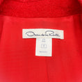 Load image into Gallery viewer, Oscar de la Renta Red Wool Boucle Jacket with Brooch Embellishment
