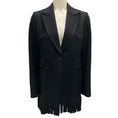 Load image into Gallery viewer, Alaia Black Fringed Wool and Cashmere Jacket
