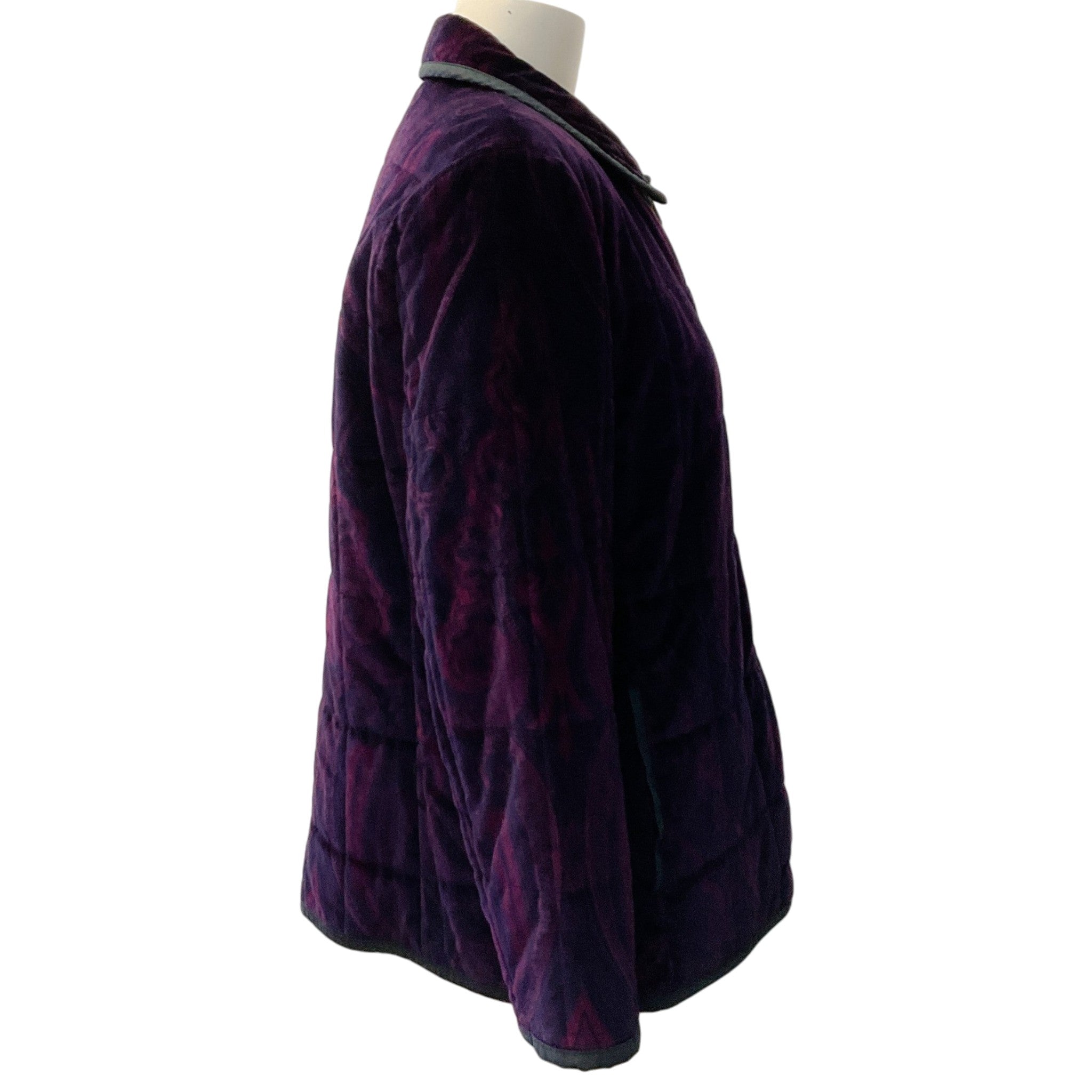 Etro Purple Paisley Velvet Quilted Jacket