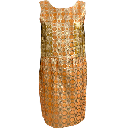Marni Gold / Orange Lurex Sleeveless Dress