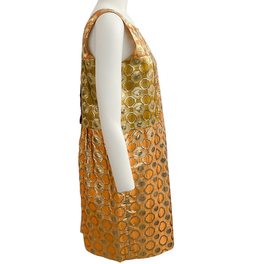 Marni Gold / Orange Lurex Sleeveless Dress