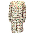 Load image into Gallery viewer, Burberry Ivory Multi Printed Long Sleeved Silk Crepe Dress
