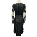 Load image into Gallery viewer, Erdem Black Embroidered Panelled Faux Leather Bobbin Dress
