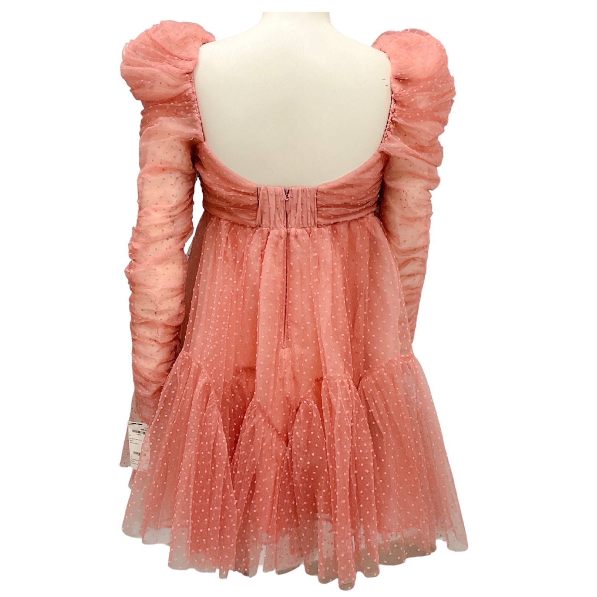 Zimmermann Blush Tulle Ruched Mini Dress