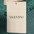 Load image into Gallery viewer, Valentino Turquoise Wool and Cashmere Knit Crewneck Pullover Sweater with Lace Back
