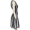 Load image into Gallery viewer, Paule Ka Marine Blue / White Knitted Sleeveless Dress
