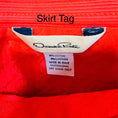 Load image into Gallery viewer, Oscar de la Renta Coral Red Ribbed Cotton Jacket and Skirt Suit Set
