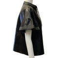 Load image into Gallery viewer, RED Valentino Black Leather Short Sleeve Top with Silver Studs
