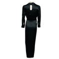 Load image into Gallery viewer, L'Agence Black Kadi Long Silk Wrap Dress
