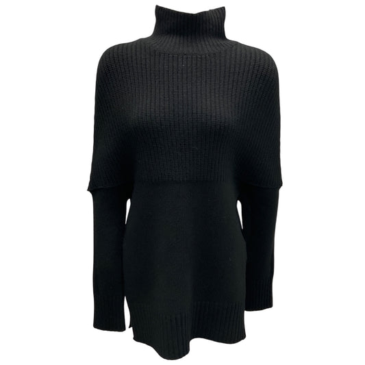 Brandon Maxwell Black Wool and Cashmere Knit Sweater