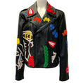 Load image into Gallery viewer, Alice + Olivia x Tom Wasselmann Black Leather Natural Beauty Moto Jacket

