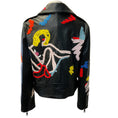 Load image into Gallery viewer, Alice + Olivia x Tom Wasselmann Black Leather Natural Beauty Moto Jacket
