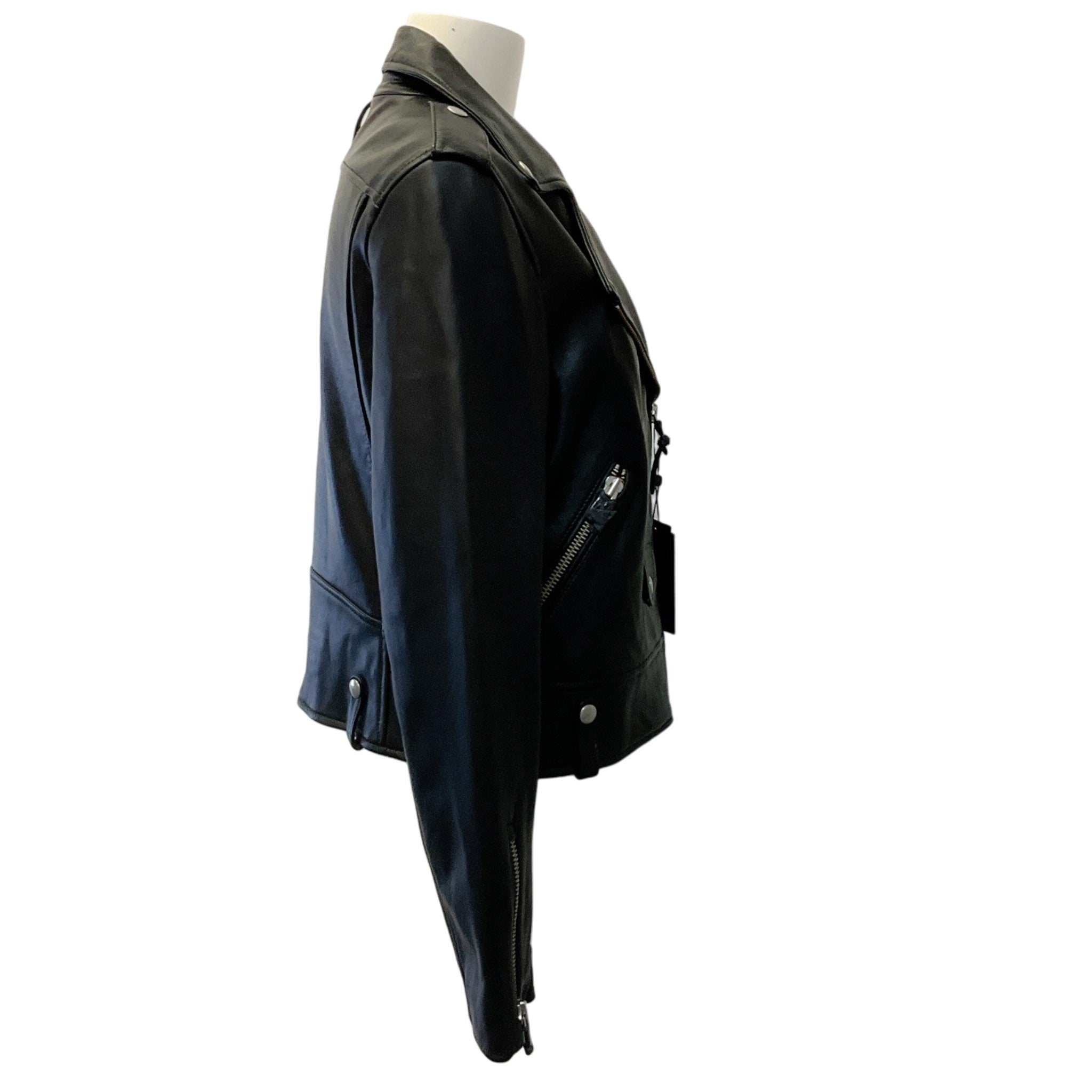 Mackage Black Leather Baya Moto Jacket