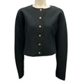 Load image into Gallery viewer, Lafayette 148 New York Black Cropped Button-Front Wool Jacket
