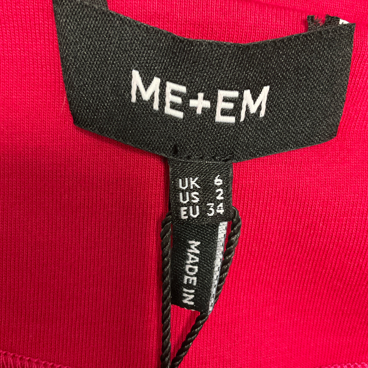 ME+EM Hibiscus Pink Textured Jersey Ruched Maxi Dress