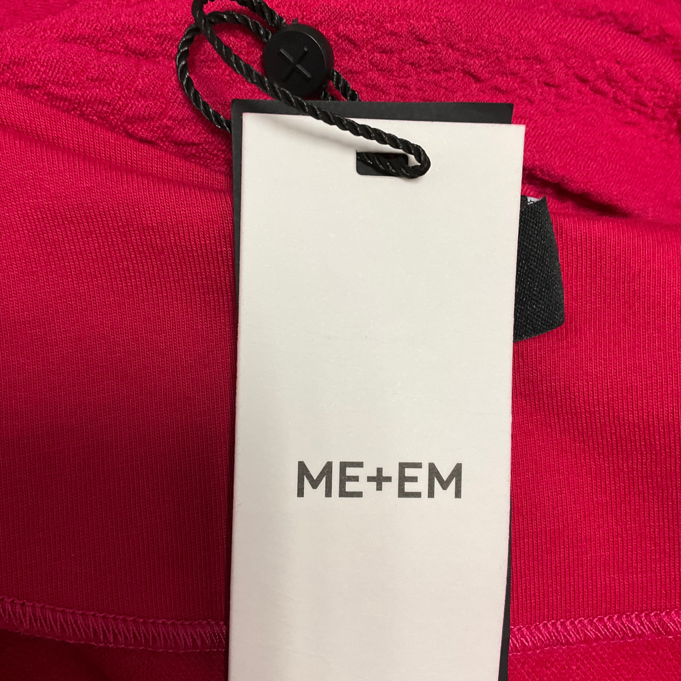 ME+EM Hibiscus Pink Textured Jersey Ruched Maxi Dress