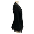 Load image into Gallery viewer, Jonathan Simkhai Black Signature Basque Collarless Blazer Jacket
