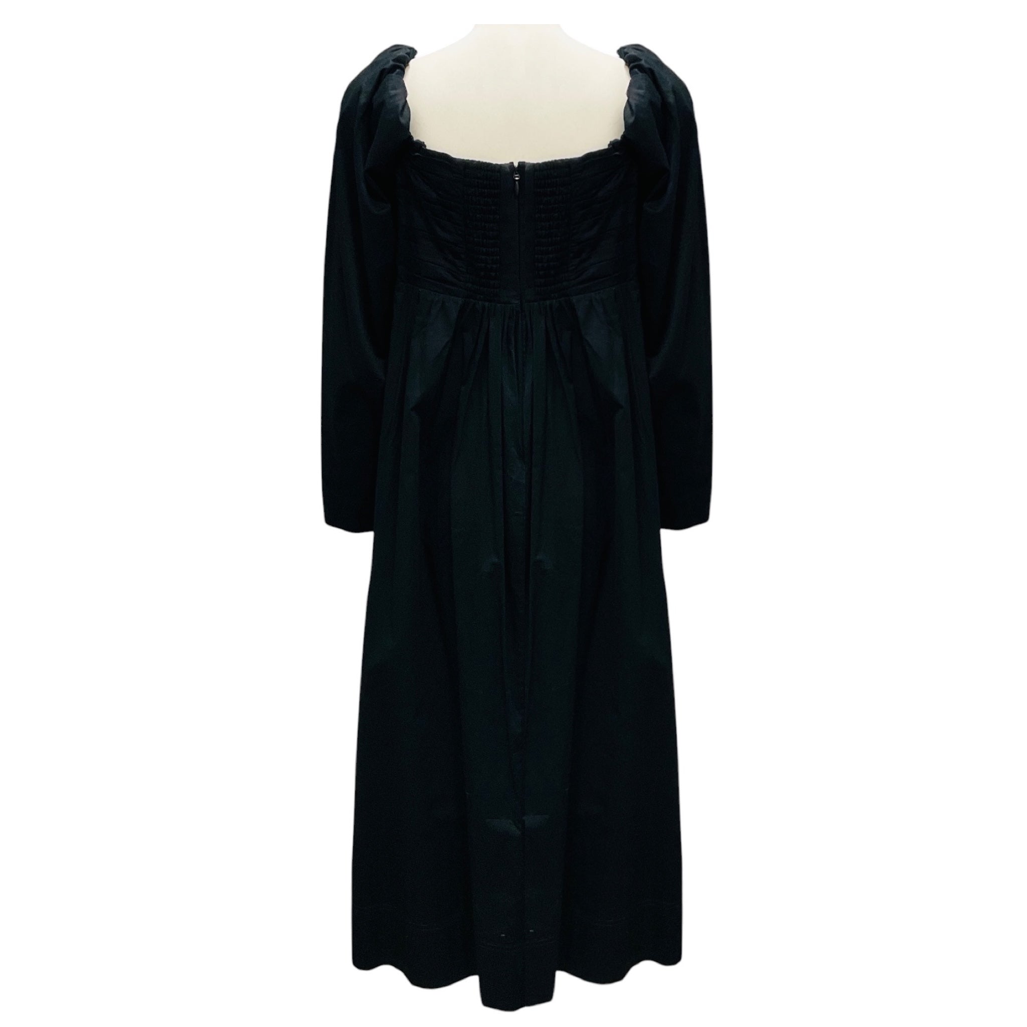 Aje Black Valentina Bow Midi Dress