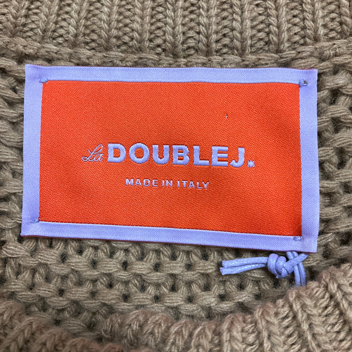 La DoubleJ Solid Brown Chunky Wool Portrait Cardigan