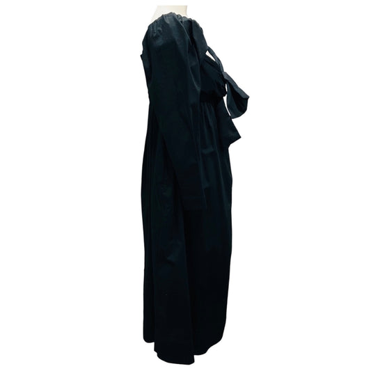 Aje Black Valentina Bow Midi Dress