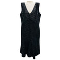 Load image into Gallery viewer, Douglas Hannant Black Shimmer Sleeveless V-Neck Cocktail Dress
