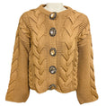 Load image into Gallery viewer, La DoubleJ Solid Brown Chunky Wool Portrait Cardigan
