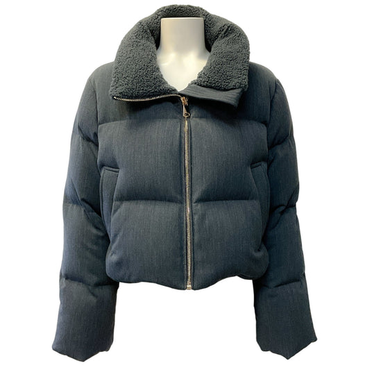 Jarbo Grey Cropped Puffer Jacket
