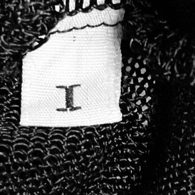 Gianni Versace RARE Vintage Black / White Polka Dot Patterned Short Sleeved Sheer Knit Top