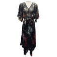 Load image into Gallery viewer, Sass & Bide Black Multi Interstella Print Sheer Silk Dress with Slip
